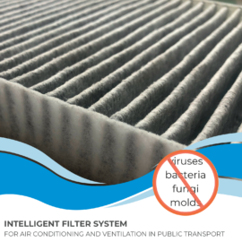 Výzkum a vývoj inteligentního filtračního systému pro klimatizace a ventilace ve veřejné dopravě a vývoj autonomní jednotky pro zlepšení kvality ovzduší v průmyslu